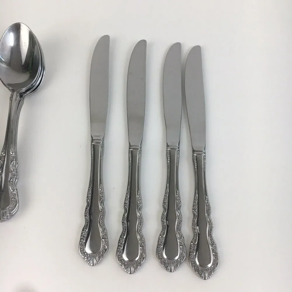 20pc FLORAL TIARA Reed & Barton Select Stainless Flatware  Forks Service for 4